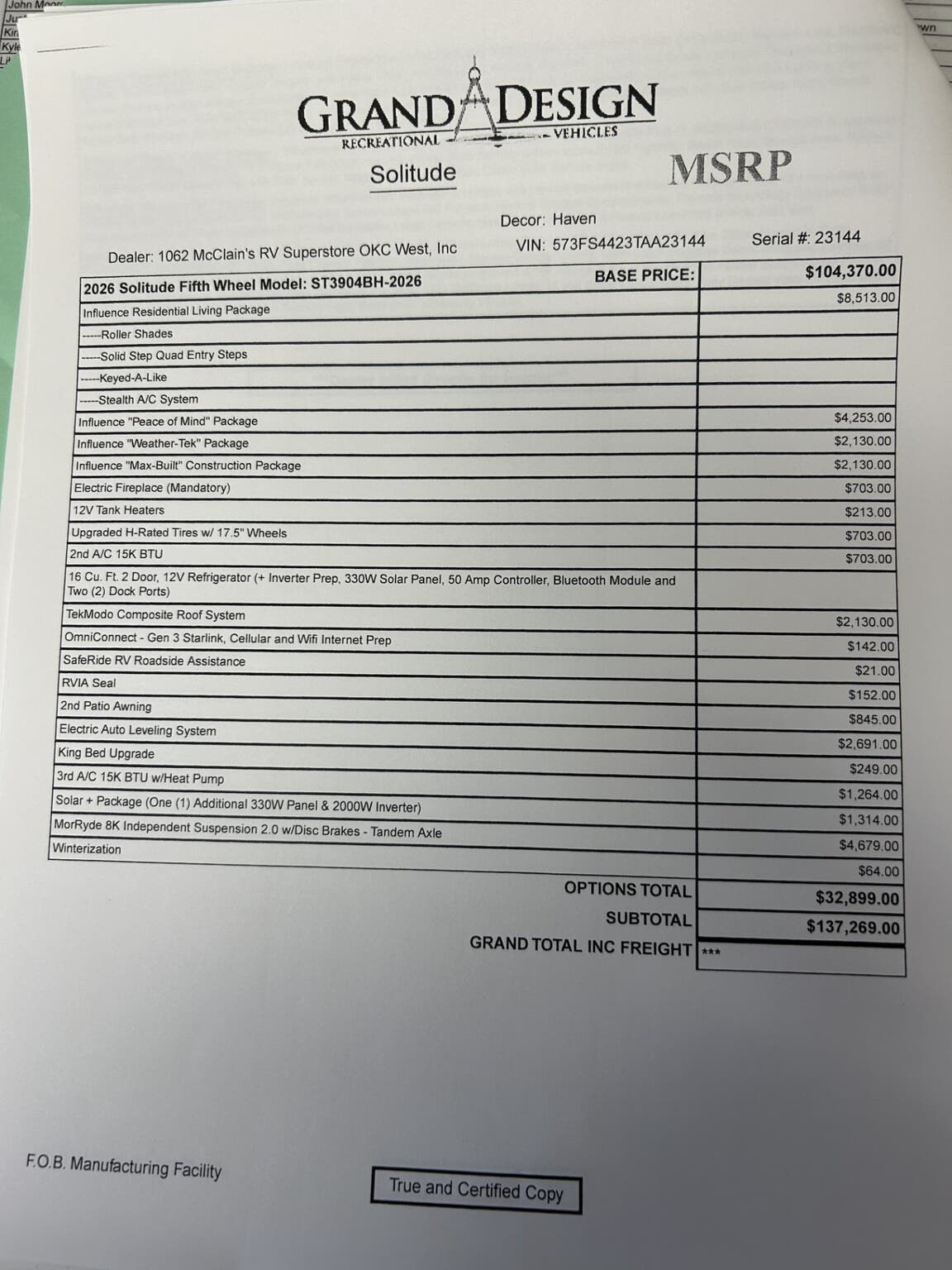 2026 Influence 3904BH by Grand Design from McClain's RV Oklahoma City in Oklahoma City, Oklahoma