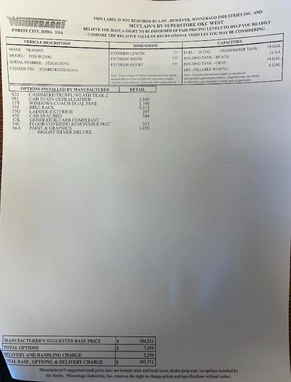 2026 Travato 59G by Winnebago from McClain's RV Oklahoma City in Oklahoma City, Oklahoma