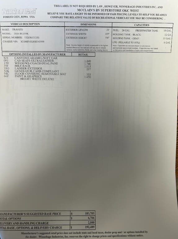 2026 Travato 59K by Winnebago from McClain's RV Oklahoma City in Oklahoma City, Oklahoma