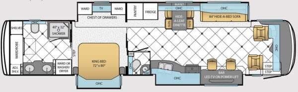 2022 Newmar Ventana 4369 - Used Class A For Sale by McClain's RV Oklahoma City in Oklahoma City, Oklahoma features Toilet, Stove, Queen Bed, Shower, Refrigerator