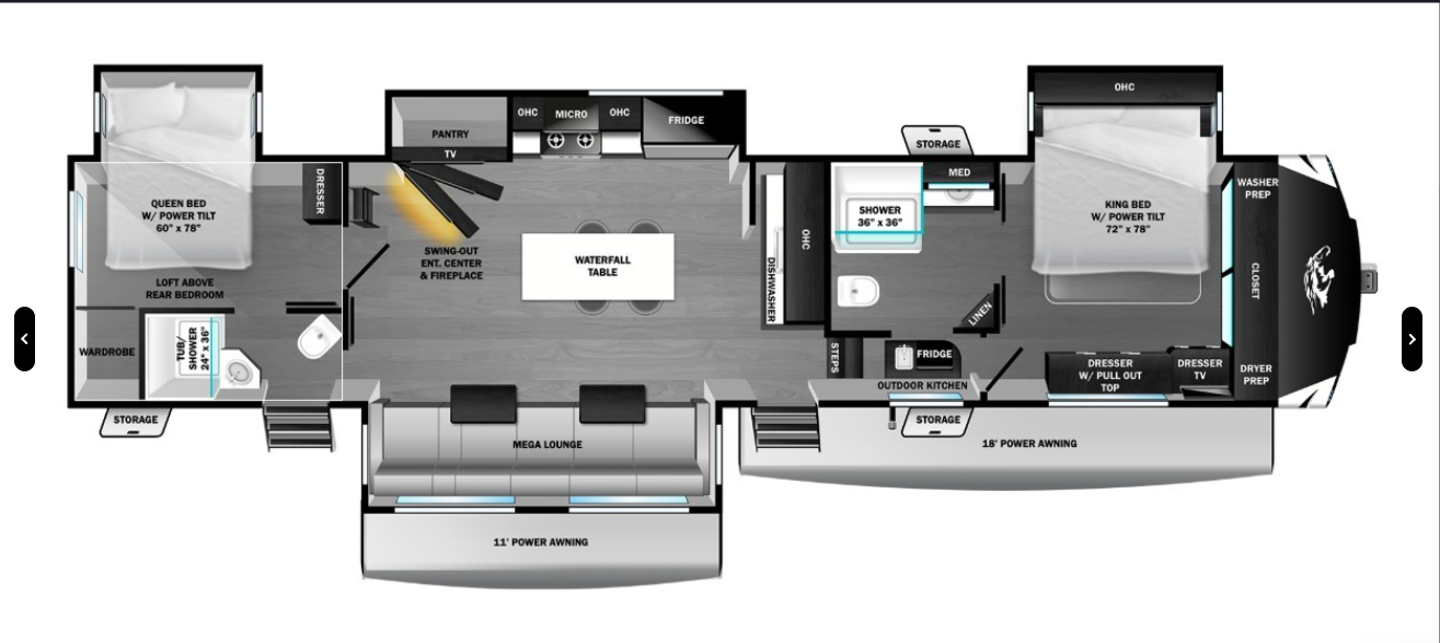 2026 Highland Ridge Open Range 3X 390TBS - New Fifth Wheel For Sale by McClain's RV Oklahoma City in Oklahoma City, Oklahoma features Fire Extinguisher, Queen Bed, Roof Vents, LP Detector, Screen Door