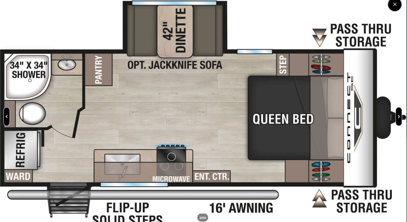 2026 K-Z Connect SE 201ML - New Travel Trailer For Sale by McClain's RV Oklahoma City in Oklahoma City, Oklahoma features Wardrobe(s), Roof Vents, Shower, Power Awning, Overhead Cabinetry