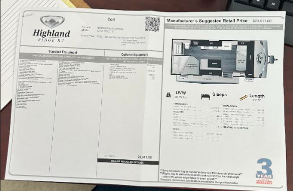 2026 Open Range CONV COLT 17DB by Highland Ridge from McClain's RV Oklahoma City in Oklahoma City, Oklahoma