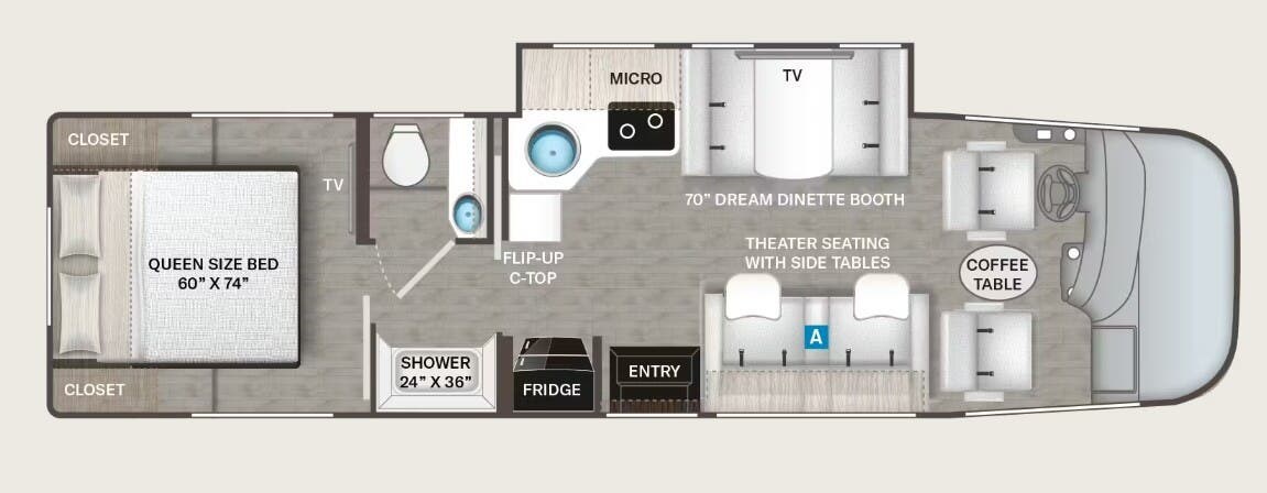 2026 Thor Motor Coach Vegas 28.1 - New Class A For Sale by McClain's RV Oklahoma City in Oklahoma City, Oklahoma features Toilet, Air Conditioning, Convection Microwave, Water Heater, CO Detector