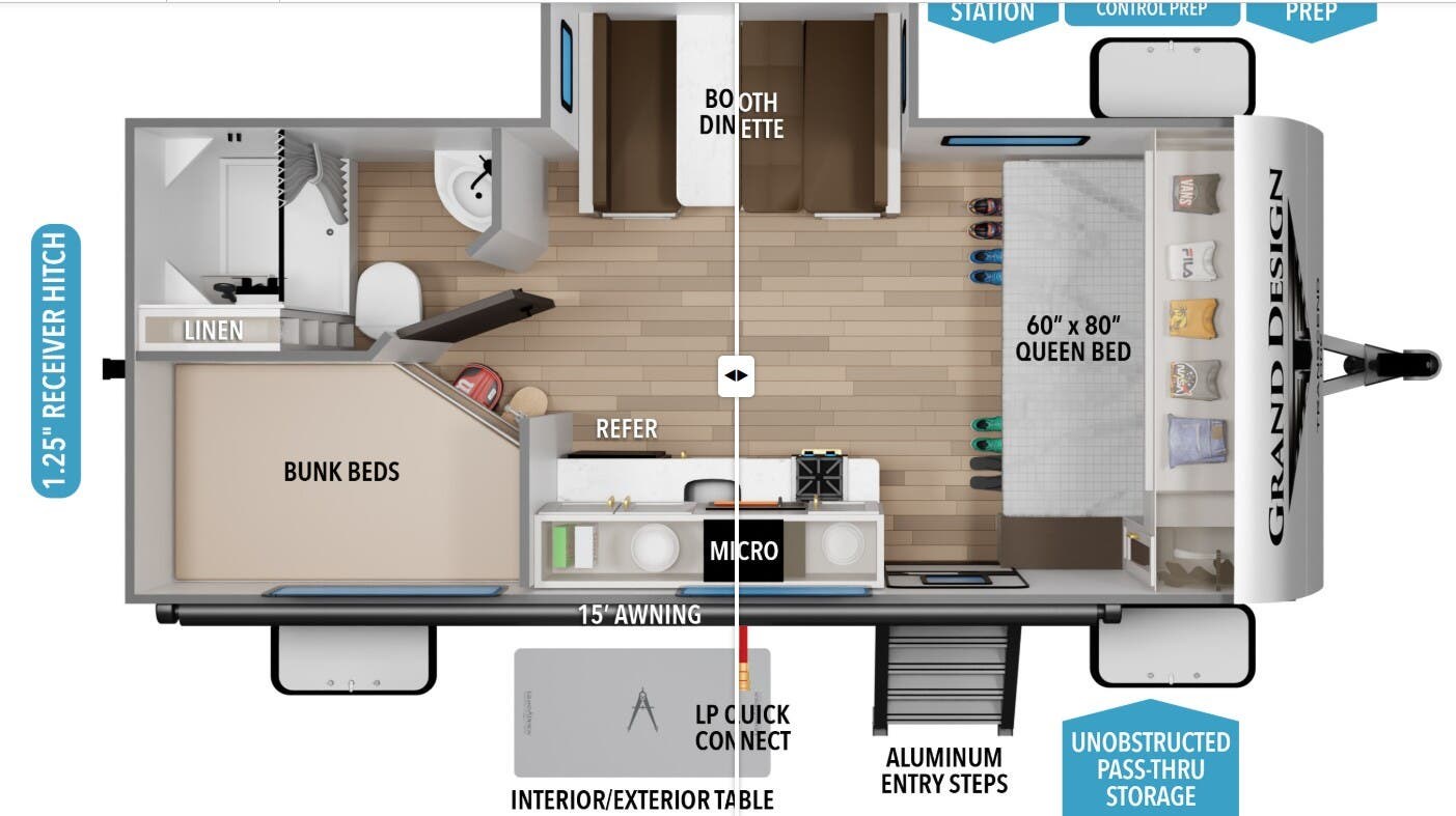 New 2026 Grand Design Transcend One 161DB available in Oklahoma City, Oklahoma