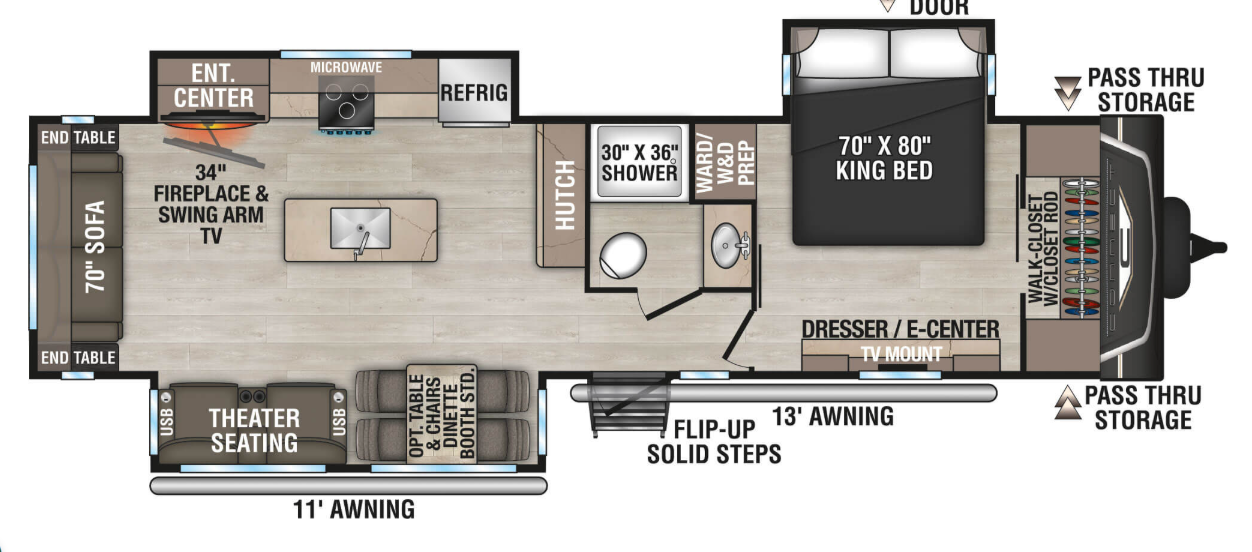2026 K-Z Connect 313MK - New Travel Trailer For Sale by McClain's RV Oklahoma City in Oklahoma City, Oklahoma features Day/Night Shades, CO Detector, Stove Top Burner, Washer/Dryer Prep, Refrigerator