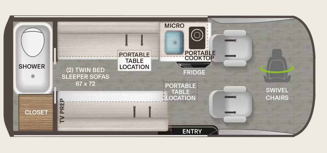 2026 Thor PALLADIUM 1930 - New Class B For Sale by McClain's RV Oklahoma City in Oklahoma City, Oklahoma features Inverter, Refrigerator, Fire Extinguisher, Toilet, Generator