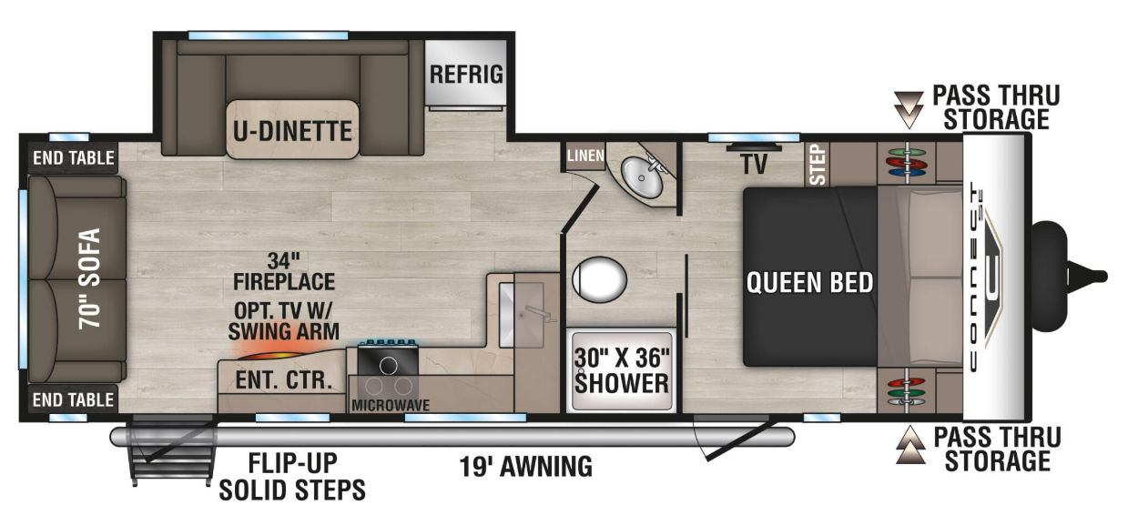 2026 K-Z Connect SE 251RL - New Travel Trailer For Sale by McClain's RV Oklahoma City in Oklahoma City, Oklahoma features Stabilizer Jacks, Air Conditioning, Microwave, Enclosed Underbelly, Oven