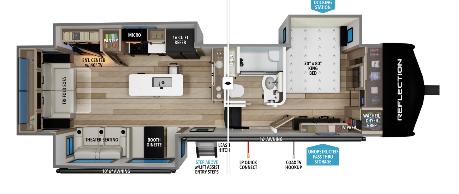 2026 Grand Design Reflection 337RLS - New Fifth Wheel For Sale by McClain's RV Oklahoma City in Oklahoma City, Oklahoma features Solar Panel, Water Heater, Microwave, Pass Thru Storage, Refrigerator