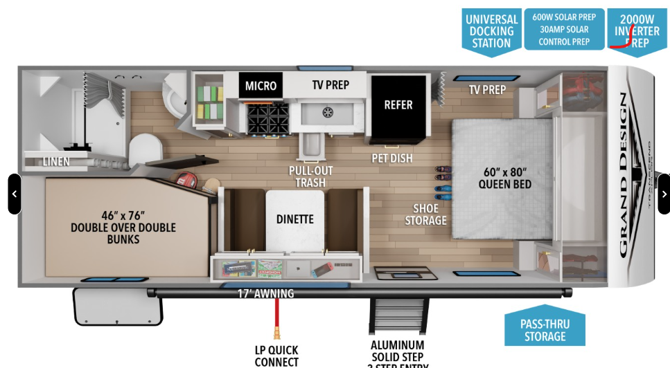 2026 Grand Design Transcend Xplor 19BHX - New Travel Trailer For Sale by McClain's RV Oklahoma City in Oklahoma City, Oklahoma features CO Detector, Slideout, Inverter, Microwave, 30 Amp Service