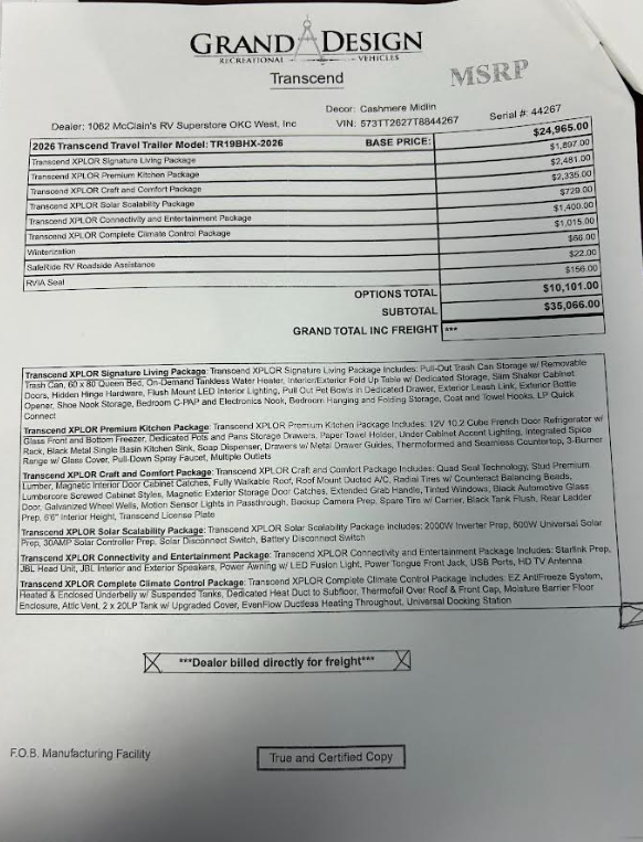 2026 Transcend Xplor 19BHX by Grand Design from McClain's RV Oklahoma City in Oklahoma City, Oklahoma