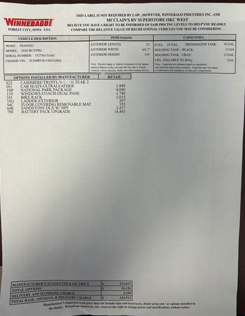 2026 Travato 59KL by Winnebago from McClain's RV Oklahoma City in Oklahoma City, Oklahoma