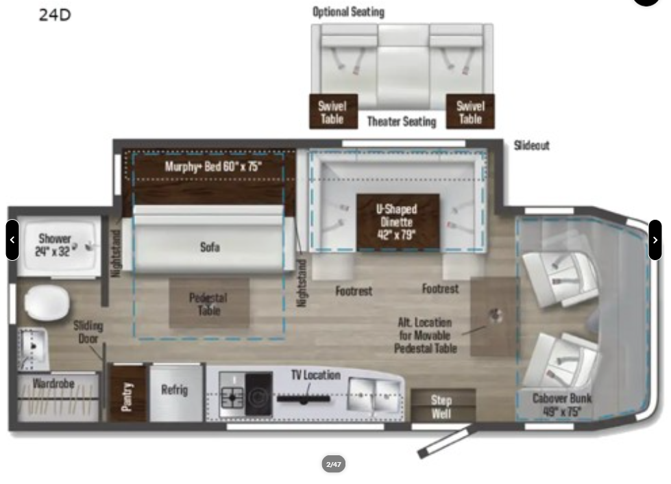 2027 Winnebago View 24D - New Class C For Sale by McClain's RV Oklahoma City in Oklahoma City, Oklahoma features Dinette, Non-Smoking Unit, Hitch, Satellite Radio, Fire Extinguisher