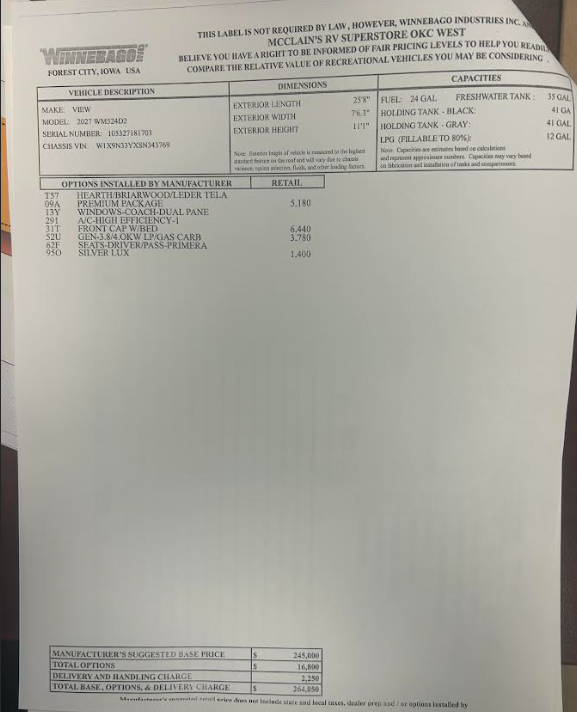 2027 View 24D by Winnebago from McClain's RV Oklahoma City in Oklahoma City, Oklahoma