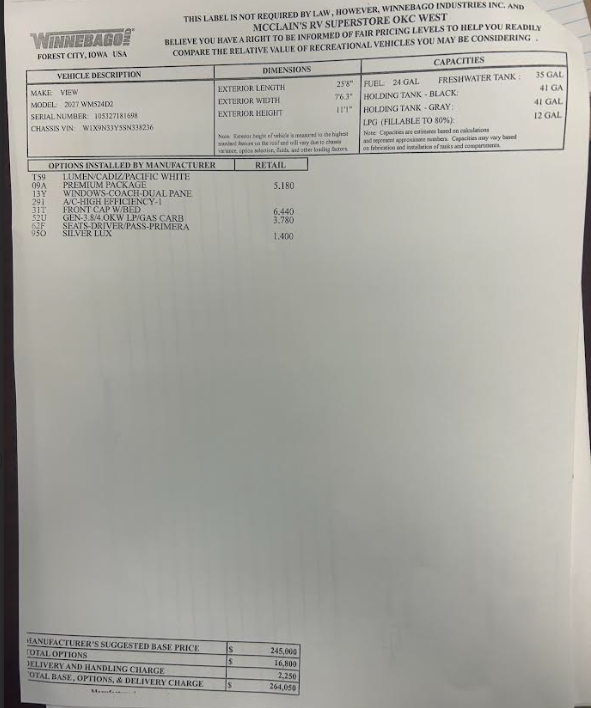 2027 View 24D by Winnebago from McClain's RV Oklahoma City in Oklahoma City, Oklahoma