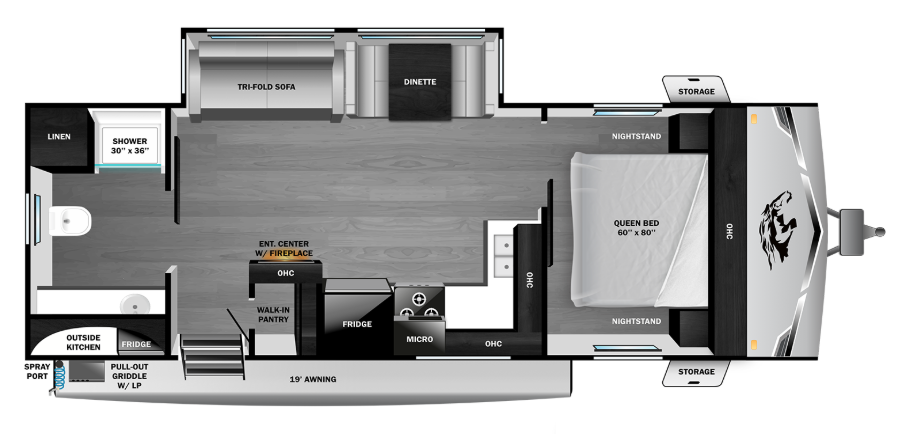 2026 Highland Ridge Open Range LITE 250RBL - New Travel Trailer For Sale by McClain's RV Oklahoma City in Oklahoma City, Oklahoma features Dinette Bed, Smoke Detector, DVD Player, Skylight, Pantry