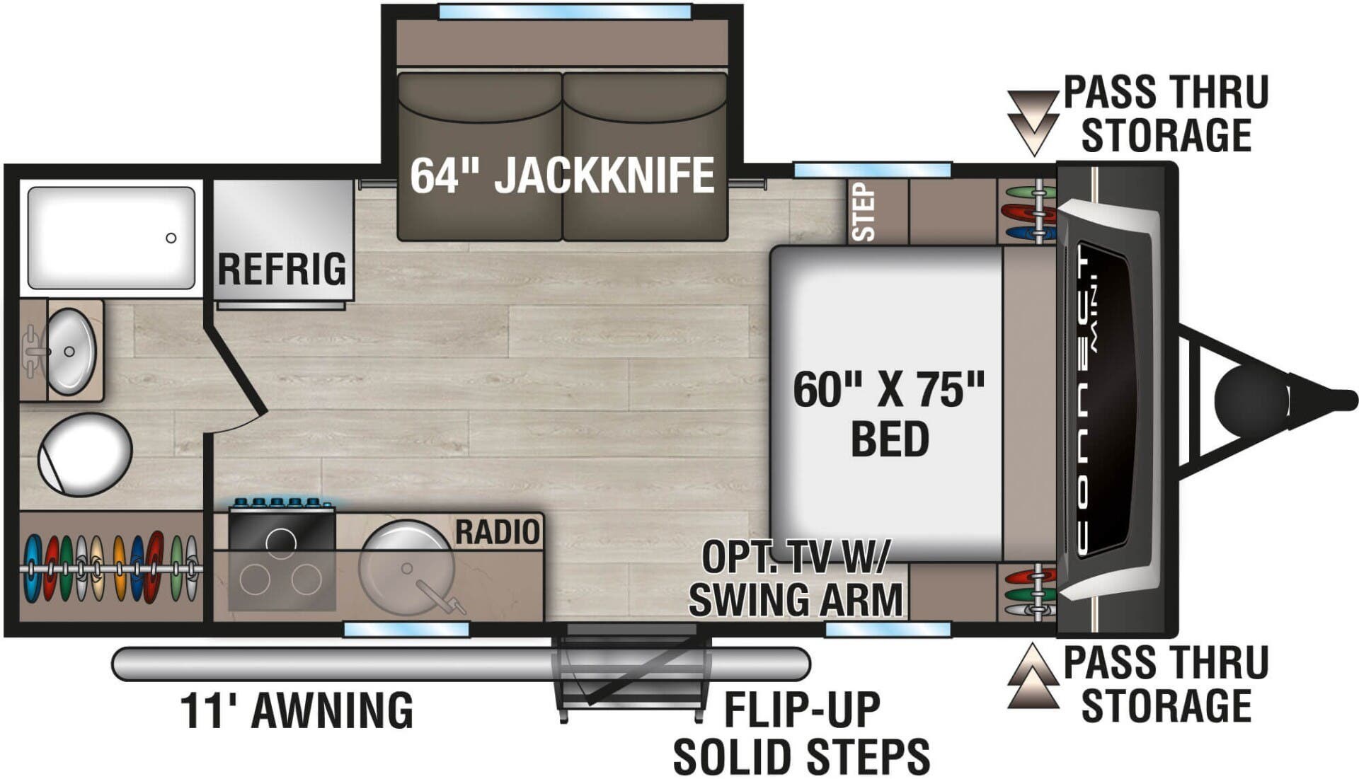 2027 K-Z Connect Mini 181RB - New Travel Trailer For Sale by McClain's RV Superstore in Corinth, Texas