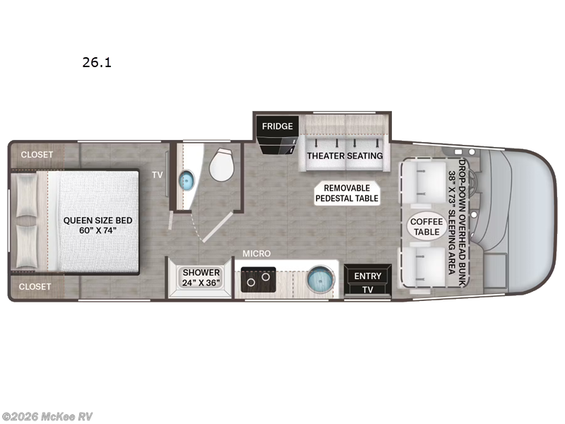 2026 Thor Motor Coach Vegas 26.1 - New Class A For Sale by McKee RV in Perry, Iowa features Slideout