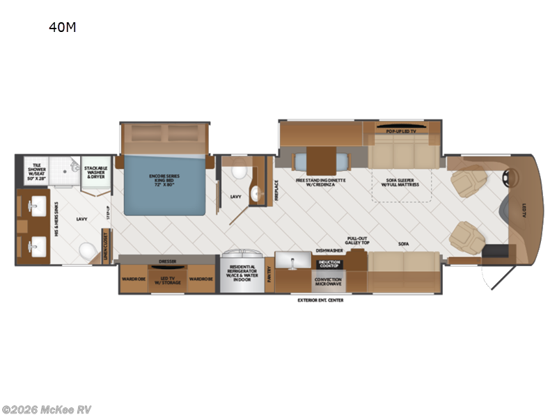 2025 Fleetwood Discovery LXE 40M - New Class A For Sale by McKee RV in Perry, Iowa features Slideout