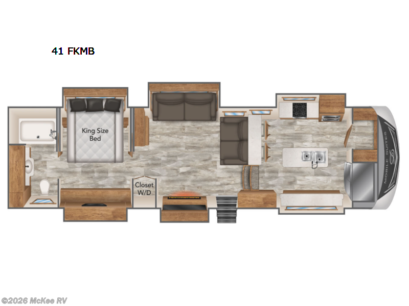 2021 DRV Mobile Suites 41 FKMB - Used Fifth Wheel For Sale by McKee RV in Perry, Iowa features Slideout