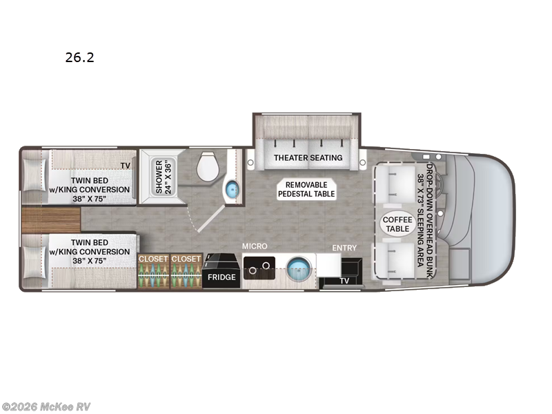 2026 Thor Motor Coach Vegas 26.2 - New Class A For Sale by McKee RV in Perry, Iowa features Slideout