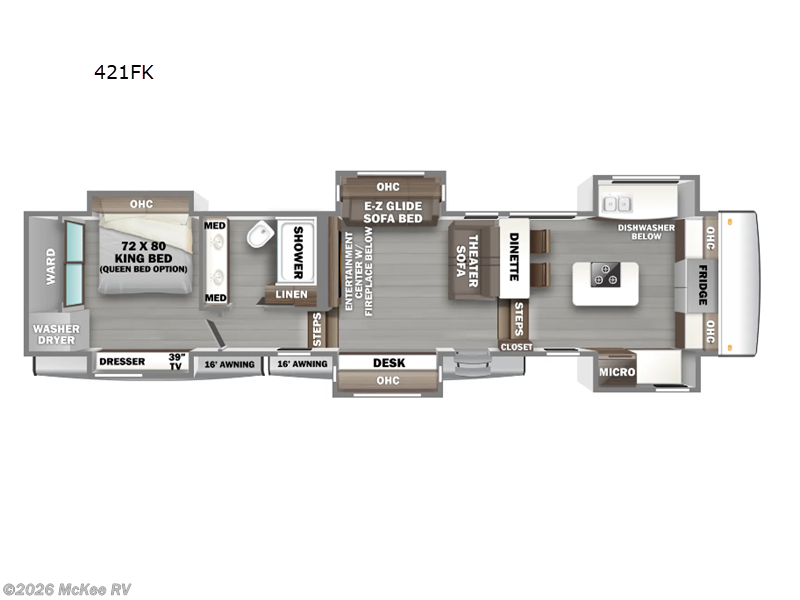 2025 Forest River Riverstone Legacy RSF421FK - New Fifth Wheel For Sale by McKee RV in Perry, Iowa features Slideout
