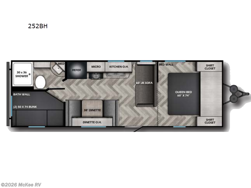 2025 CrossRoads Zinger Lite 252BH - New Travel Trailer For Sale by McKee RV in Perry, Iowa