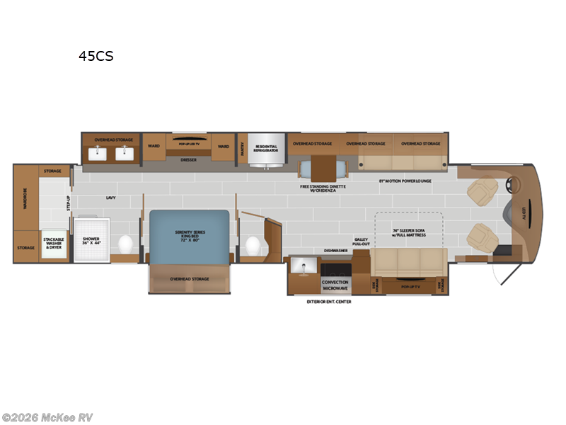 2026 Fleetwood Palisade 45CS - New Class A For Sale by McKee RV in Perry, Iowa features Slideout