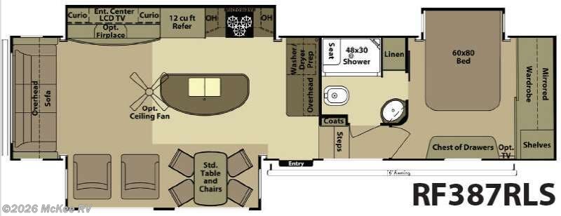 2013 Highland Ridge Roamer M-387RLS - Used Fifth Wheel For Sale by McKee RV in Perry, Iowa features Slideout