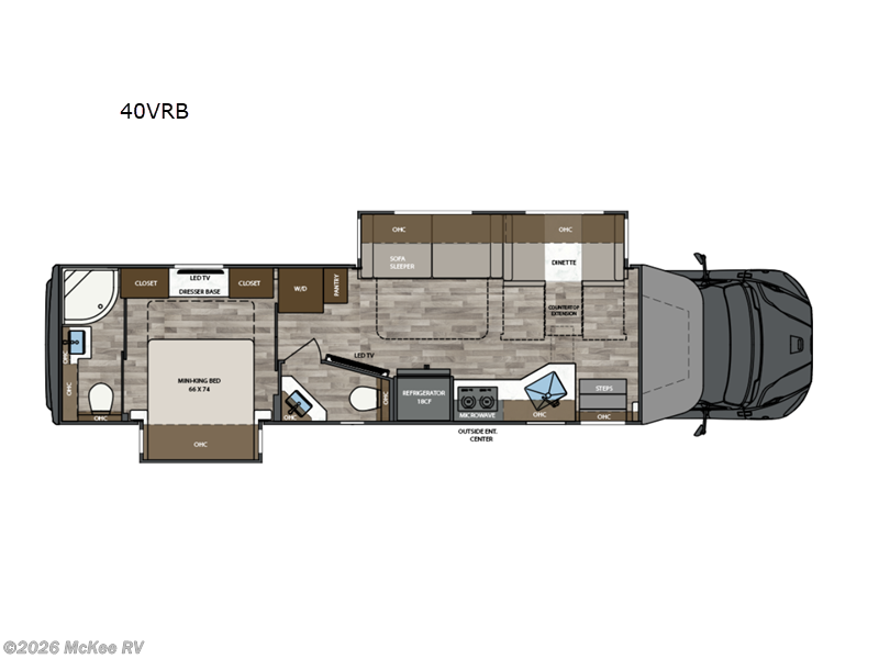 2025 Renegade Verona 40VRB - Used Super C For Sale by McKee RV in Perry, Iowa features Slideout
