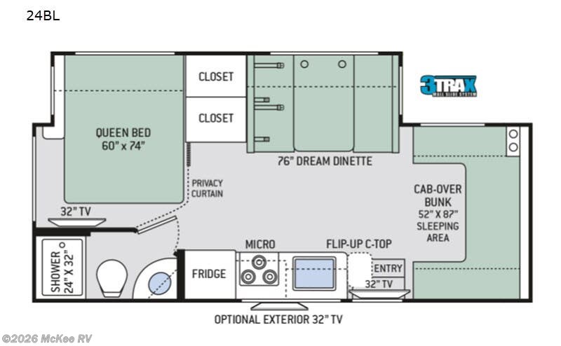 2019 Thor Motor Coach Fourwinds 24BL - Used Class B For Sale by McKee RV in Perry, Iowa features Slideout
