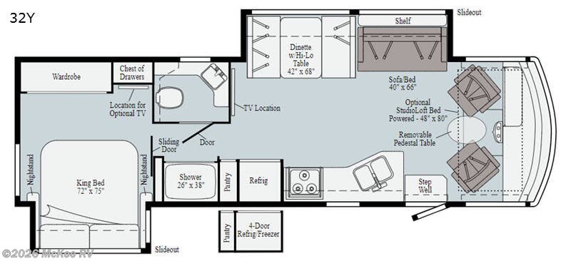 2020 Winnebago Sunstar 32YE - Used Class A For Sale by McKee RV in Perry, Iowa features Slideout