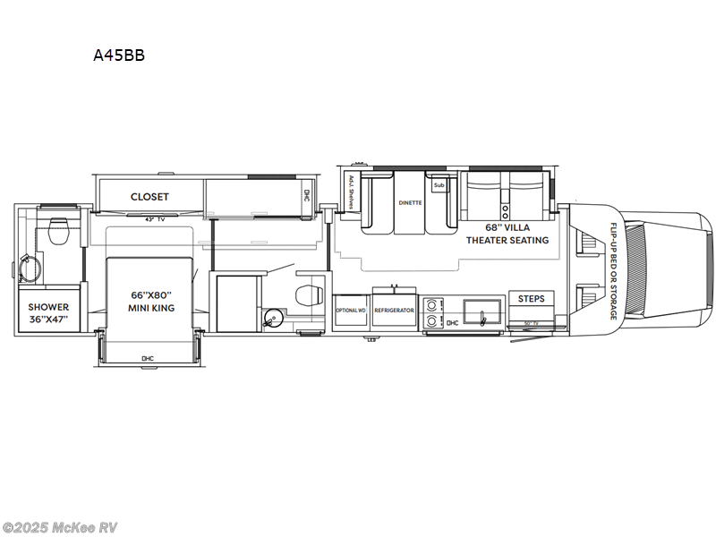 2026 Show Hauler Adventure A45BB - New Super C For Sale by McKee RV in Perry, Iowa features Slideout