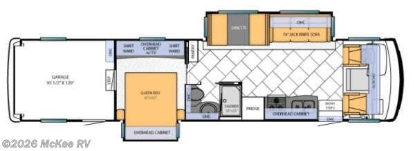 2013 Newmar Canyon Star 3920 - Used Toy Hauler For Sale by McKee RV in Perry, Iowa features Slideout