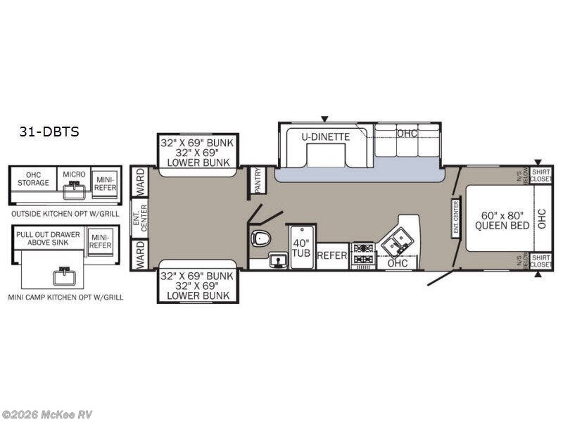 2017 Palomino Puma 31DBTS - Used Travel Trailer For Sale by McKee RV in Perry, Iowa features Slideout