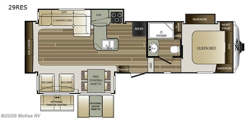2017 Keystone Cougar X-lite 29RES - Used Fifth Wheel For Sale by McKee RV in Perry, Iowa features Slideout