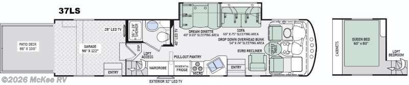 2016 Thor Motor Coach Outlaw 37LS - Used Toy Hauler For Sale by McKee RV in Perry, Iowa features Slideout