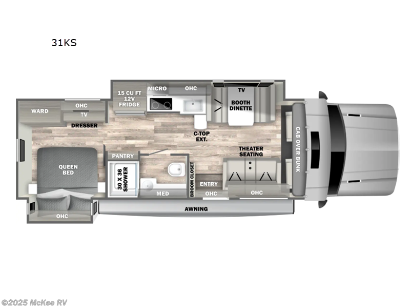 2026 Dynamax Corp isata 6 31KSF4X4 - New Class C For Sale by McKee RV in Perry, Iowa features Slideout