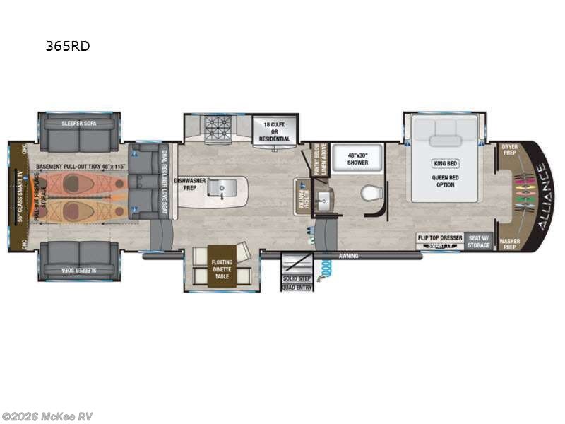 2021 Alliance RV Paradigm 365RD - Used Fifth Wheel For Sale by McKee RV in Perry, Iowa features Slideout