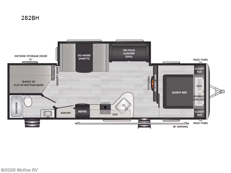 2023 Keystone Springdale 282BH - Used Travel Trailer For Sale by McKee RV in Perry, Iowa features Slideout