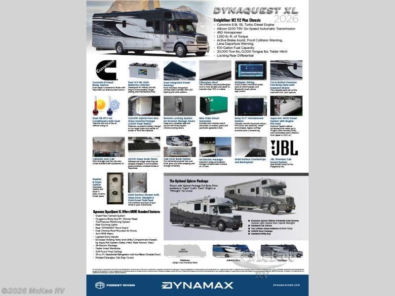 2026 Dynaquest XL 3400KD by Dynamax Corp from McKee RV in Perry, Iowa