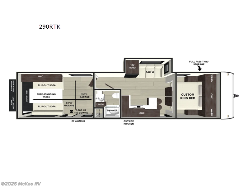 2026 Forest River Salem FSX 290RTK - New Toy Hauler For Sale by McKee RV in Perry, Iowa features Slideout
