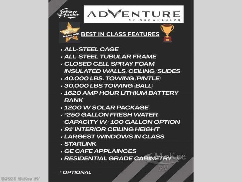 2026 Adventure A4502 by Show Hauler from McKee RV in Perry, Iowa