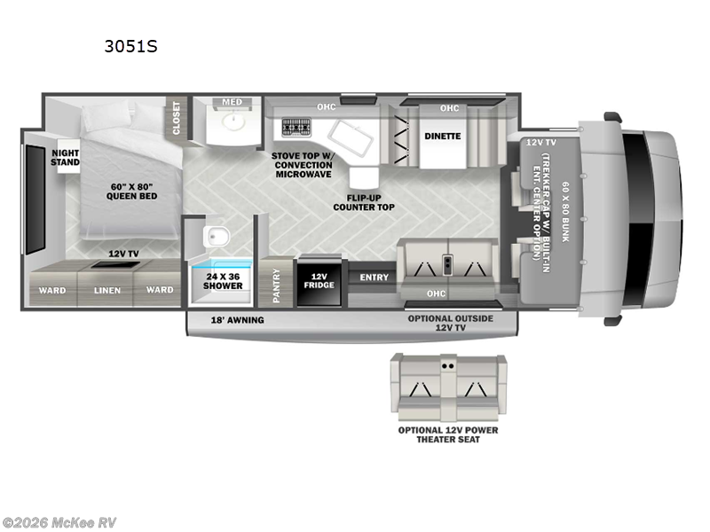 2024 Forest River Forester Classic 3051S - Used Class C For Sale by McKee RV in Perry, Iowa features Slideout
