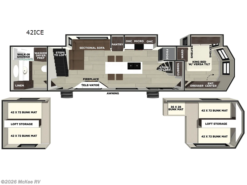 2026 Forest River Salem Grand Villa 42ICE - New Destination Trailer For Sale by McKee RV in Perry, Iowa features Slideout