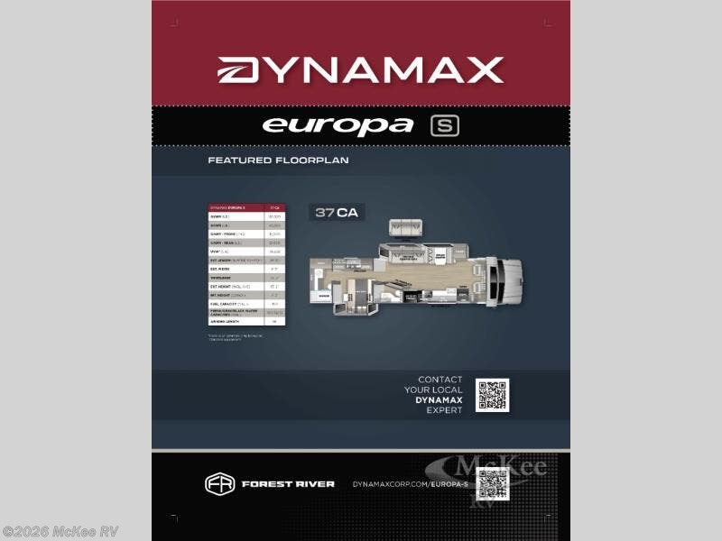 New 2026 Dynamax Corp Europa S 37CA available in Perry, Iowa