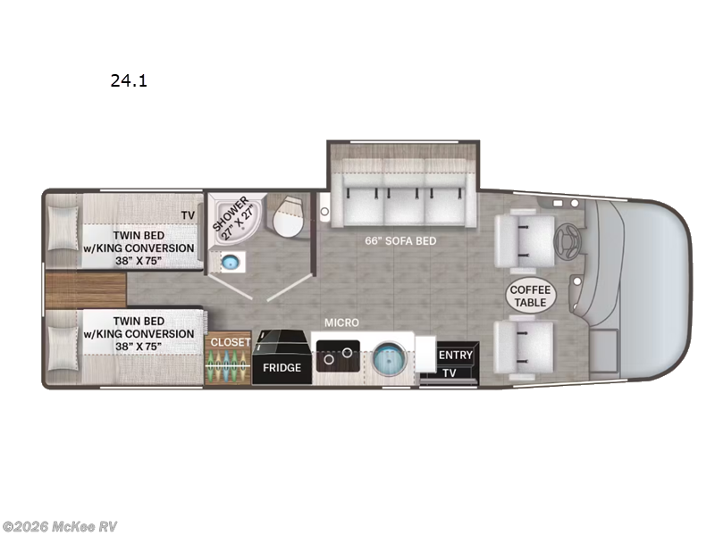 2026 Thor Motor Coach Vegas 24.1 - New Class A For Sale by McKee RV in Perry, Iowa features Slideout