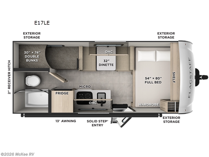 2026 Forest River Flagstaff E-Pro 17LE - New Travel Trailer For Sale by McKee RV in Perry, Iowa