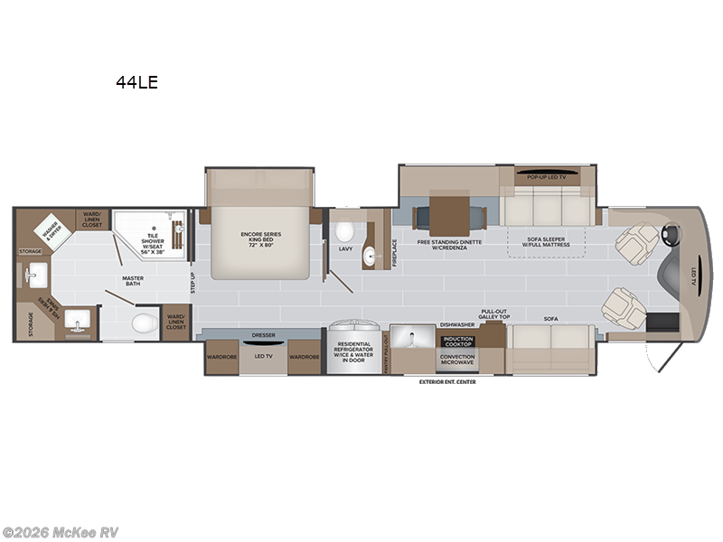 2026 Holiday Rambler Armada 44LE - New Class A For Sale by McKee RV in Perry, Iowa features Slideout