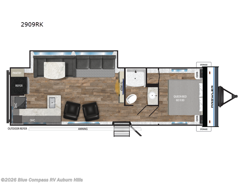 2025 Heartland Prowler 2909RK - New Travel Trailer For Sale by Blue Compass RV Auburn Hills in Auburn Hills, Michigan features Slideout